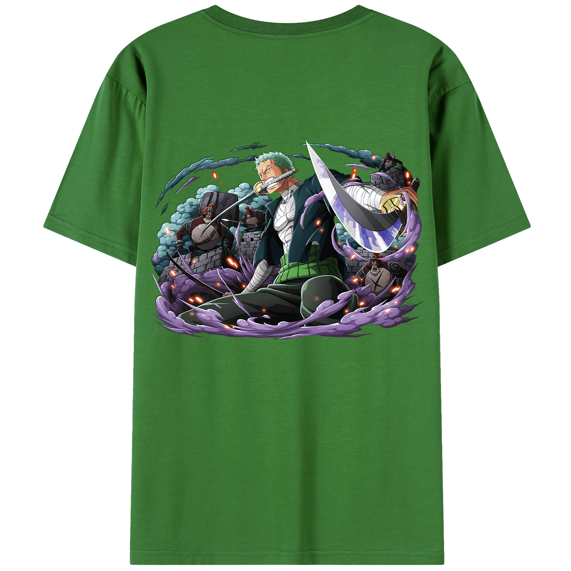 ワンピース ロロノア・ゾロ ONE PIECE Roronoa Zoro レディース半袖Tシャツ(バックプリント)